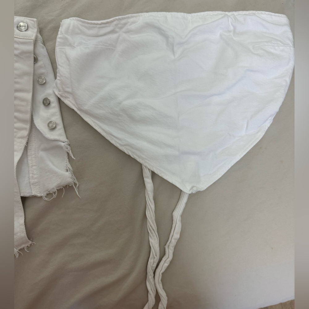 Bundle Zara denim top white s - Picture 3 of 5